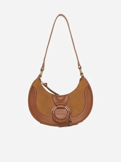 See By Chloé Hana Leather And Suede Bag In Caramel