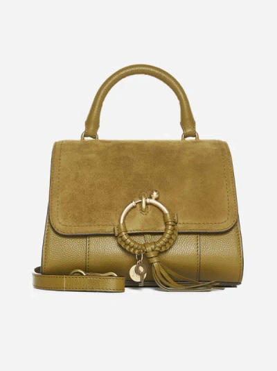 See By Chloé Joan Leather And Suede Bag In Olive