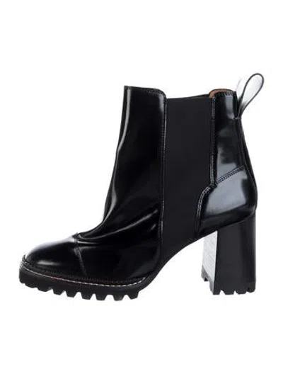 Pre-owned See By Chloé Leather Chelsea Boots In Black