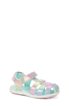 See Kai Run Kids' Paley Ii Water Friendly Sandal In Silver Rainbow