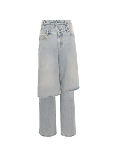 Seen Users Double Wear Layered Jeans In Multi