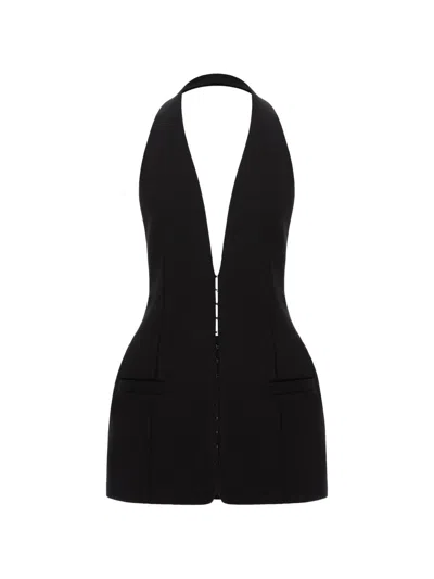 Seen Users The Social Skin Halterneck Vest In Black