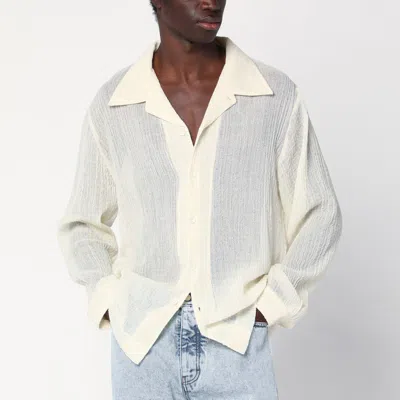 Séfr Ivory Jagou Shirt In Wool In Beige
