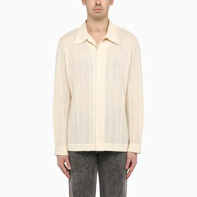 Séfr Ivory Ripley Shirt In Organic Cotton Blend In White