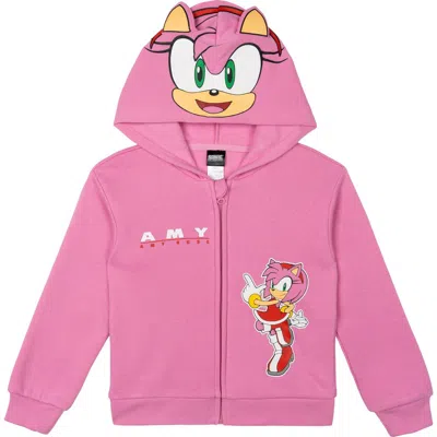 Sega Sonic The Hedgehog Amy Rose Girls' Fleece Zip-up Hoodie (toddler, Little Kid & Big Kid) In Pink