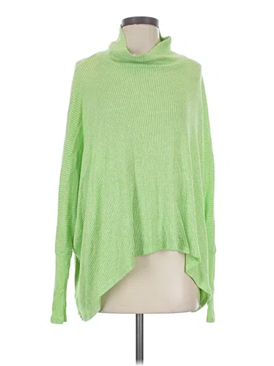 Pre-owned Self Contrast Turtleneck Sweater In Green