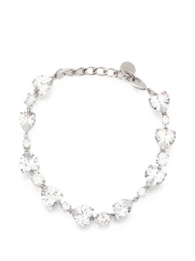 Self-portrait Crystal-embellished Multi-shape Bracelet In White