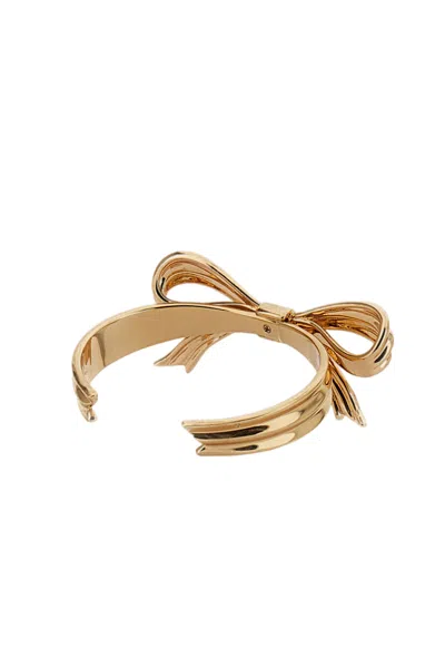 Self-portrait Gold Bow Brass Bracelet In Multi