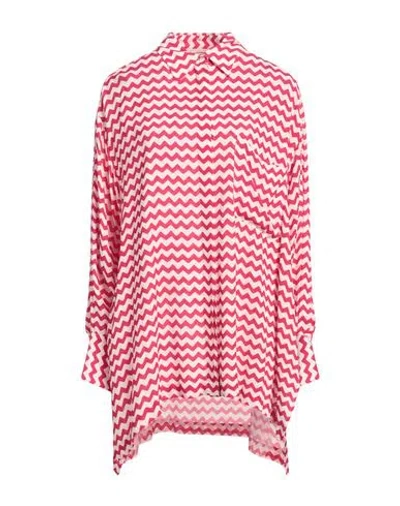 Semicouture Woman Shirt Fuchsia Size S Viscose In Pink