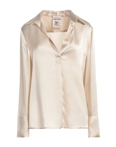 Semicouture Woman Top Ivory Size 8 Acetate, Silk In White