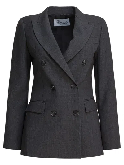 Semper Grey Elastane Jacket In Gray