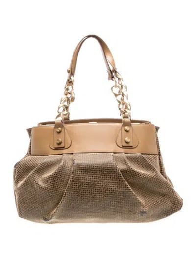 Pre-owned Serapian Leather Top Handle Bag In Neutrals