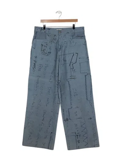 Pre-owned Serapis Straight-leg Jeans In Blue