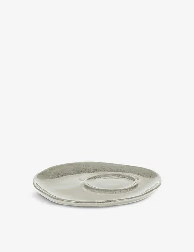 Serax White La Mère Asymmetric Stoneware Coffee Cup Saucer 14.5cm