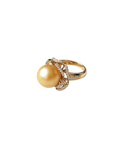 Seree Women's Marigold Golden South Sea Pearl Ring