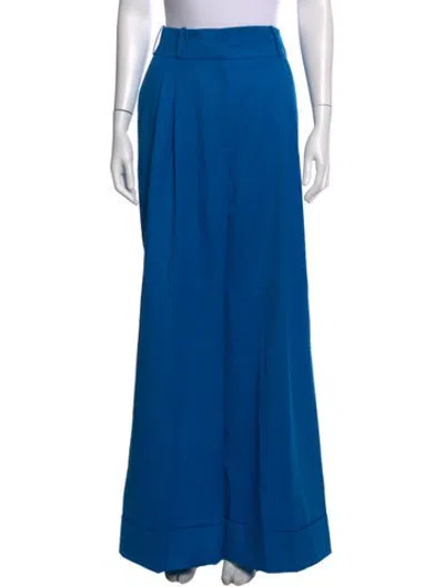 Pre-owned Sergio Hudson Wide Leg Pants In Blue