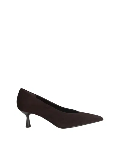 Sergio Levantesi Chocolate Brown Beatrix67 Suede Kitten-heel Pumps In Black