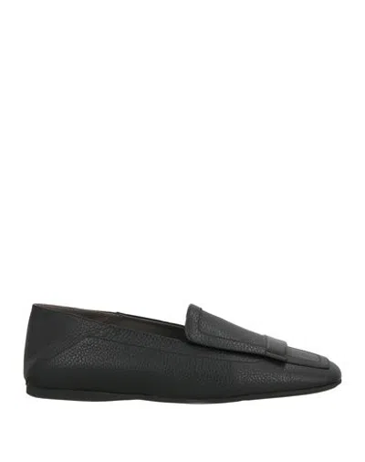 Sergio Rossi Man Loafers Black Size 8 Leather