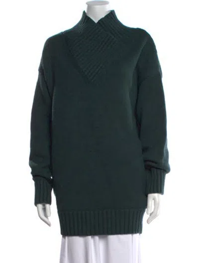 Pre-owned Ser.o.ya Asymmetrical Sweater In Green