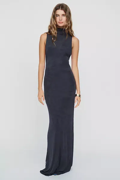 Ser.o.ya Brandy Mock Neck Maxi Dress In Gray