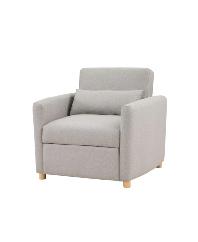 Serta Ivar 36" Convertible Chair In Light Gray
