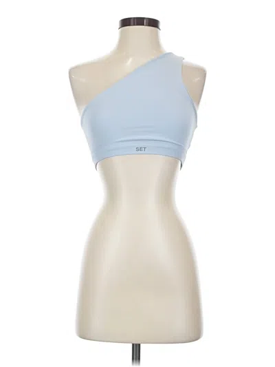 Pre-owned Set Active Tank Top Blue One Shoulder Neckline Tops