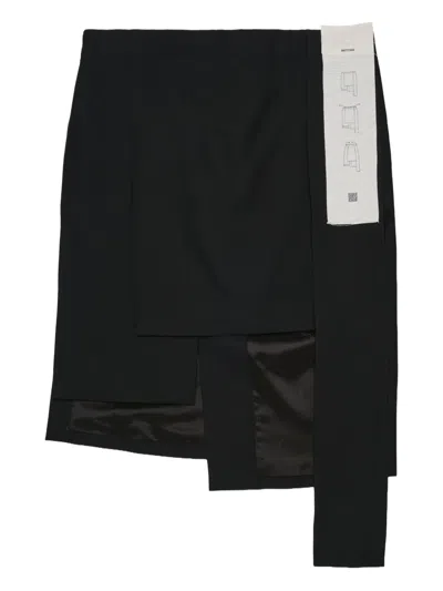 Setchu Asymmetric Panel Mini Skirt In Black