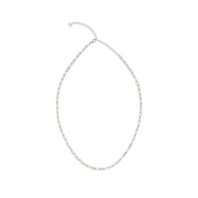Seven Saints Paperclip Chain Necklace In Silver