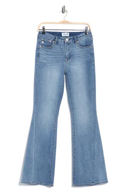 Seven7 Generation High Waist Flare Jeans In Blue