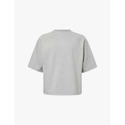 Seventh Mens Boxy-fit Dropped-shoulder Cotton T-shirt Cloud