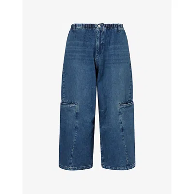 Seventh Mens Saygo Drawstring-waist Denim Jeans Clouded Indigo