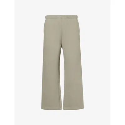 Seventh Mens V2 Stacks Straight-leg Cotton-blend Jogging Bottoms Ash Sage Xxl