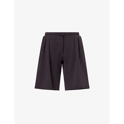 Seventh Mens V3 Raw-hem Cotton Shorts Cave