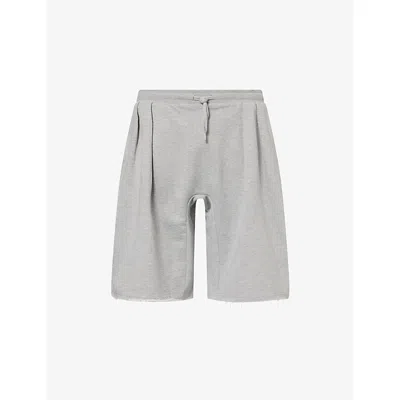 Seventh Mens V3 Raw-hem Cotton Shorts Cloud Xl