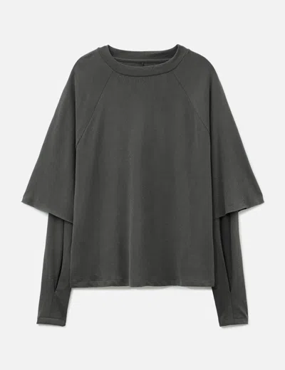 Seventh Raglan Layered Long Sleeve T-shirt In Grey/グレー/그레이/灰色