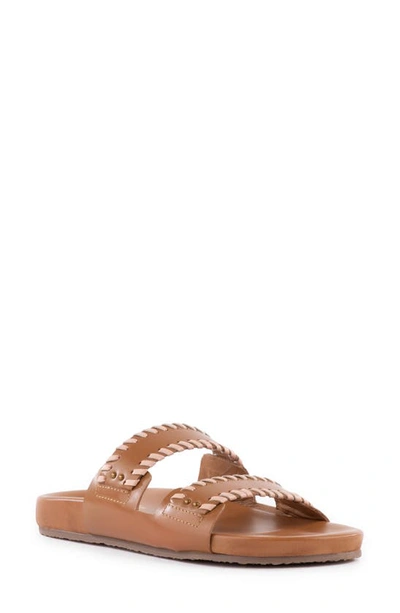 Seychelles Catch A Wave Whipstitch Sandal In Tan/blush