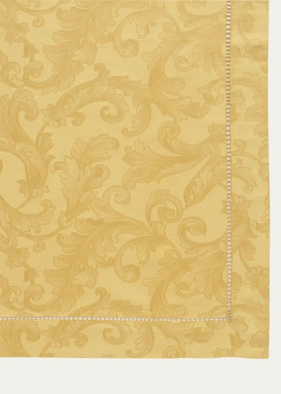 Sferra Plume Jacquard 70" X 126" Tablecloth In Gold