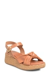Söfft Farah Basketweave Platform Sandal In Luggage