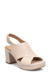 Söfft Liv Slingback Platform Sandal In Tapioca