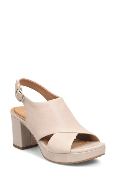 Söfft Liv Slingback Platform Sandal In Tapioca