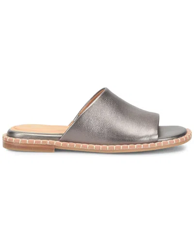 Söfft Noble Leather Sandal In Grey