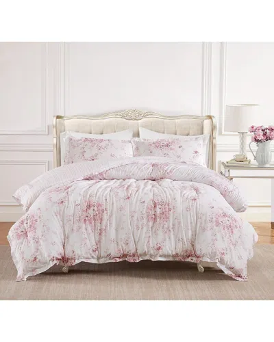 Shabby Chic Garden Floral Comforter Set In Neutral