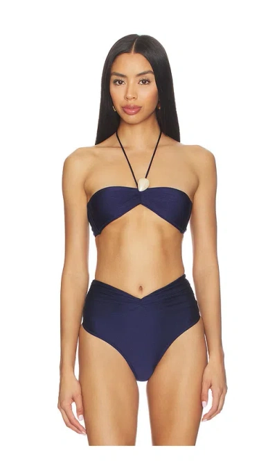Shani Shemer Laurel Bikini Top In Indigo