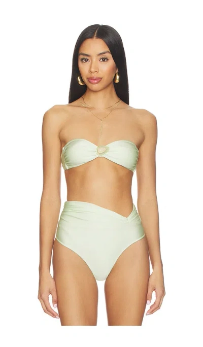 Shani Shemer Rosie Bikini Top In Mint
