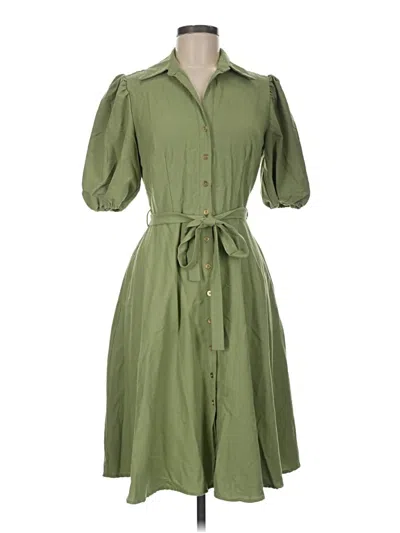 Pre-owned Sharagano Casual Dress In Green