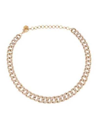 Pre-owned Shay 18k Diamond Pavé Geo Link Choker Necklace, 13.75" In Multicolor