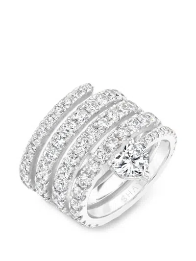 Shay Spiral Diamond Ring In Silber