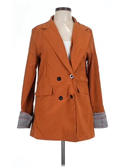 Pre-owned Shein Blazer Jacket In Orange