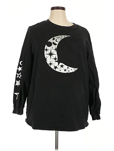 Pre-owned Shein Curve Pullover Sweater In Black