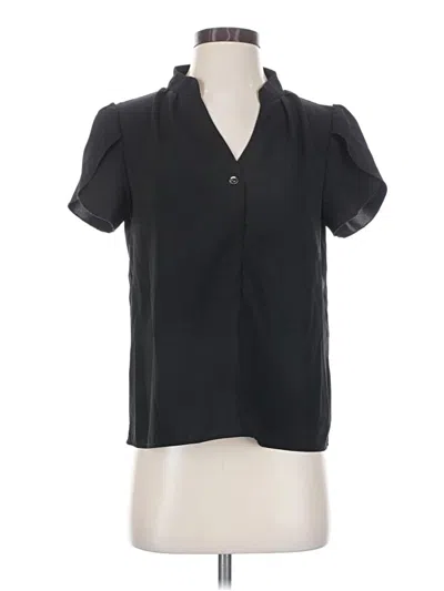 Pre-owned Shein Short Sleeve Polo Shirt In Black